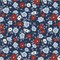 Fabric Windham Powder Blue Ditsy Garden Front Porch by the Quarter Yard 54861-5